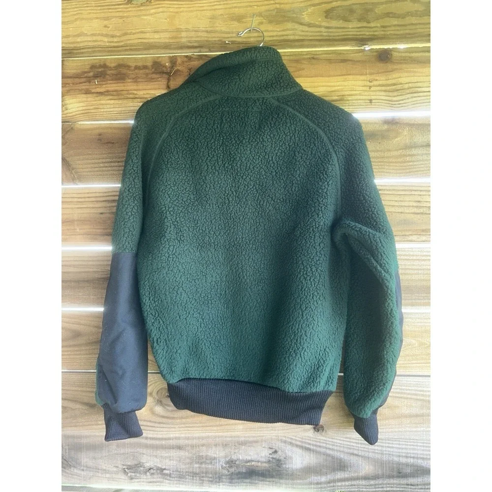 $195 Men's Sherpa Fleece Bomber Jacket - Fir XS Vintage